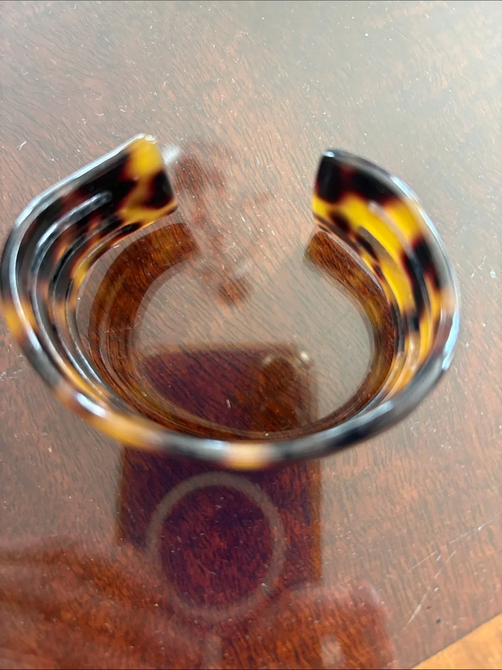 Tortoiseshell Wave Cuff Bracelet